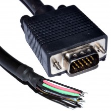 Svga pc cable 15 pin male to male pc to monitor video lead 8m black 007878 