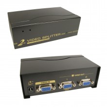 Svga monitor splitter 2 way hd15 plug to 2 x hd15 sockets 18m 002673 