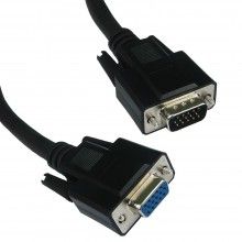 Svga video cable hd15 pin extension lead male to female 05m black 006485 