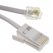 4 wire bt plug to rj11 crossover telephone cable 3m 007097 