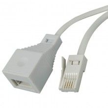 Bt 6 wire to rj12 6p6c cable plug to plug rj11 with 6 wire white 3m 002398 