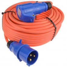 Caravan motorhome 3 pin electric hookup 15mm mains extension cable 25m 009795 