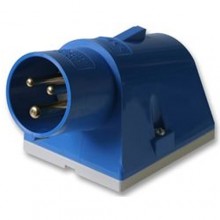 Caravan site power socket 240v 16a blue ip44 splashproof 003377 