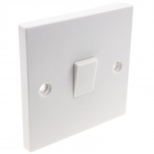 Electrical uk domestic household light 1 way single light switch white 010334 