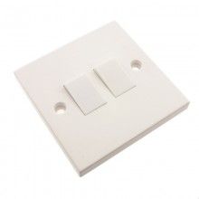 Electrical uk domestic household light 2 way triple light switch white 010335 