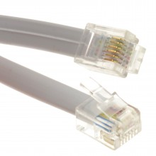 Flat rj12 6p6c to rj12 6p6c cable plug to plug rj11 with 6 wire 2m 005890 