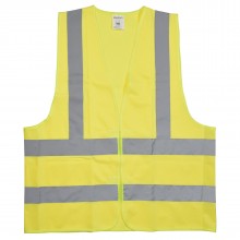 High visibility reflective warehouse safety waistcoat in yellow large 009872 