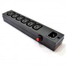 Iec 10a 250v c14 6 way pdu with overload switch for office or home 008892 