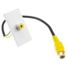 Rca phono spdif audio or composite video panel mount adapter yellow 008554 