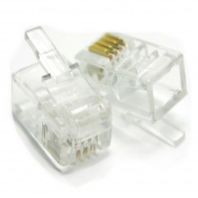 Rj10 4p4c modular crimps ends plugs connector for handset cables leads 10 pack 003920 