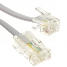 Rj11 6p4c male female adsl modem or us telephone extension cable 10m 008642 