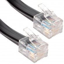 Rj12 6p6c to rj12 6p6c cable plug to plug rj11 with 6 wire white 5m 002396 
