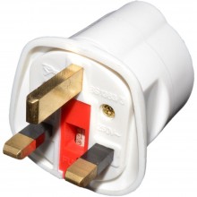 Schuko euro plug socket to 13a 3 pin uk plug adapter earthed 005296 
