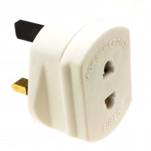 Schuko euro plug socket to 13a 3 pin uk plug adapter white 006017 