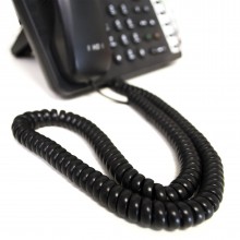 Telephone handset coiled rj10 plug to rj10 plug cable lead black 3m 002567 