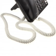 Telephone handset coiled rj10 plug to rj10 plug cable lead white 3m 002566 