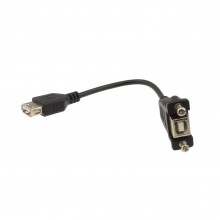 Usb 20 panel mount female a socket to a plug cable 1m 007556 