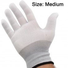 White work gloves anti static non slip pack of 6 large 010749 