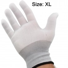 White work gloves anti static non slip pack of 6 medium 010748 