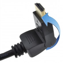 180 degree swivel ended multi angle hdmi cable lead gold 1m 001934 