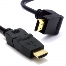 180 degree swivel ended multi angle hdmi cable lead gold 3m 001916 