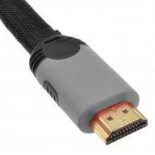 Braided low profile flat hdmi for hd tv high speed lead cable 2m blue 008038 