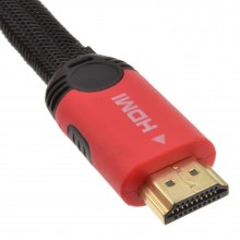 Braided low profile flat hdmi for hd tv high speed lead cable 2m grey 008041 