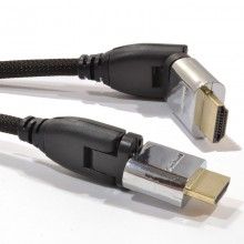 180 degree swivel ended multi angle high speed hdmi cable lead gold 7m 003559 
