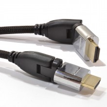 Braided swivel rotate hdmi cable 4k 2k supports 3d arc ethernet 1m 008087 
