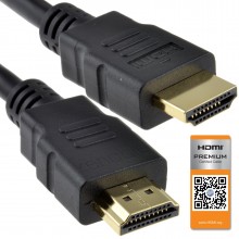 Certified hdmi 20 4k 2k 60hz uhd hdr 18gbps premium cable black 1m 009671 