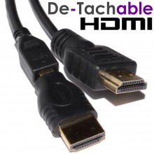 Detachable hdmi cable for wall installations pre drilled holes 1m 006437 