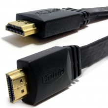 Flat hdmi high speed cable for led lcd tv low profile lead gold 075m black 006884 