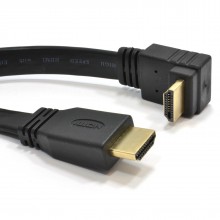 Flat hdmi high speed cable for led lcd tv low profile lead gold 5m black 007344 