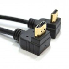Hdmi 14 high speed 3d tv 90 right angle to right angle plug cable 1m 008186 