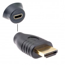 Hdmi male to female right angled adapter 90 degrees 001750 