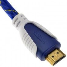 Hq braided triple shielded hdmi high speed 14 3d tv cable blue 10m 004854 