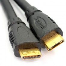 Mini hdmi type c male plug to hdmi male cable lead gold 5m 001883 