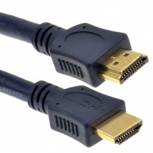 Hq braided triple shielded hdmi high speed 14 3d tv cable blue 5m 004853 