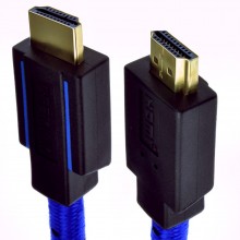 Premium certified uhd 4k hdr hdmi 20b braided cable blue 18m 009185 