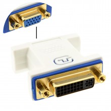 Pro dvi 24 5 socket to vga plug 15 pin video adapter converter white 008728 