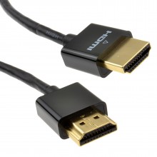 Slim hdmi high speed 3d tv low profile cable with ethernet 05m black 008939 