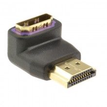 Slimline hdmi male to female right angled adapter 270 degrees gold 006167 