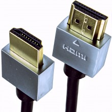 Slim hdmi high speed 3d tv low profile cable with ethernet 3m black 007589 