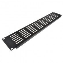 2u blanking plate for comms data cabinet rack 19 vented black 006982 