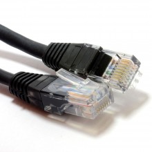 Black network ethernet rj45 cat 5e utp patch lan copper cable lead 7m 008552 