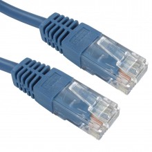 Blue network ethernet rj45 cat 5e utp patch lan copper cable 025m 004386 