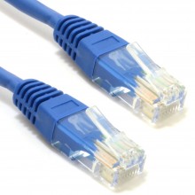 Blue network ethernet rj45 cat 5e utp patch lan copper cable lead 6m 010596 