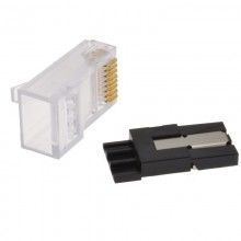 Cable economiser plug twin sockets 2x voice rj45 cat5e adapter 003729 