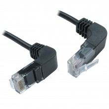Cat5e copper rj45 right angle to right angle plug ethernet network cable 05m 008354 