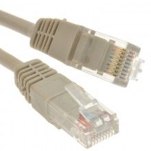 Grey network ethernet rj45 cat 5e utp patch lan copper cable lead 20m 000057 